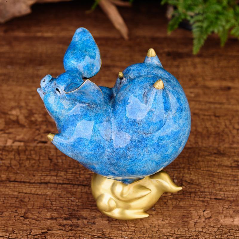 彩铜猪摆件 生肖猪生日猪年吉祥居客厅装饰品_52_759