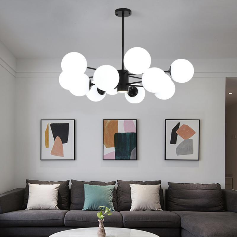 北欧灯具现代简约风格轻奢卧室套餐魔豆吊灯餐厅网红闪电客家用客厅