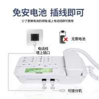 飞利浦(PHILIPS)电话机座机 固定电话 办公家用 来电显示 双接口 免电池 CORD118白色