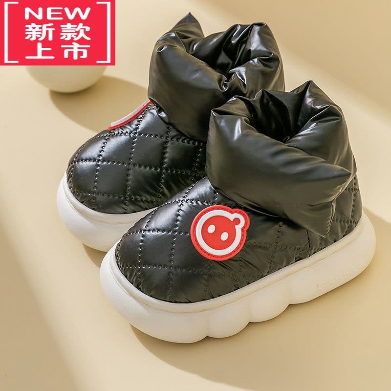 可莉允冬季儿童雪地靴男童加绒加厚中筒棉靴女宝宝棉鞋短靴保暖小孩防水图片