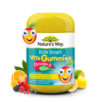 澳洲Nature’s Way 佳思敏儿童复合维生素+鱼油DHA软糖 50粒/瓶装 2岁以上 澳洲进口100