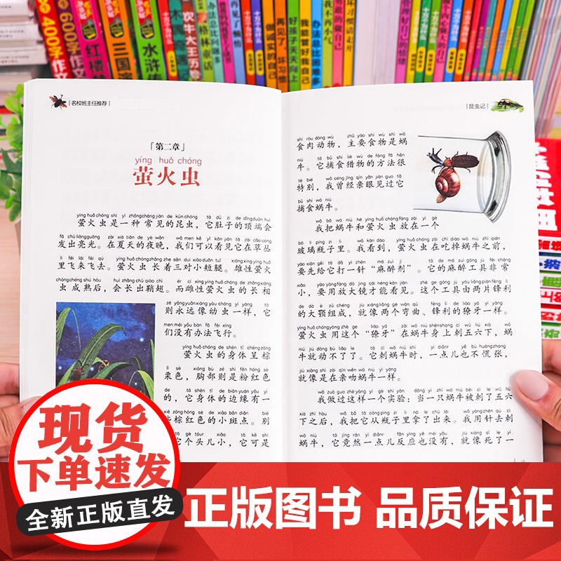 父与子全集+金银岛+格列佛游记+爱的教育+鲁宾逊漂流记+昆虫记 彩图注音版(共6册)班主任小学生一二三年级语文课外世界经高清大图
