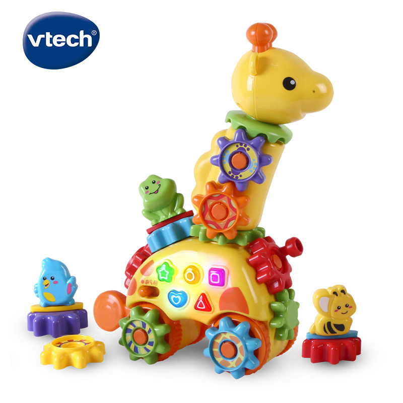 VTech伟易达GearZooz动物小火车齿轮积木可组装拼接益智拼插玩具