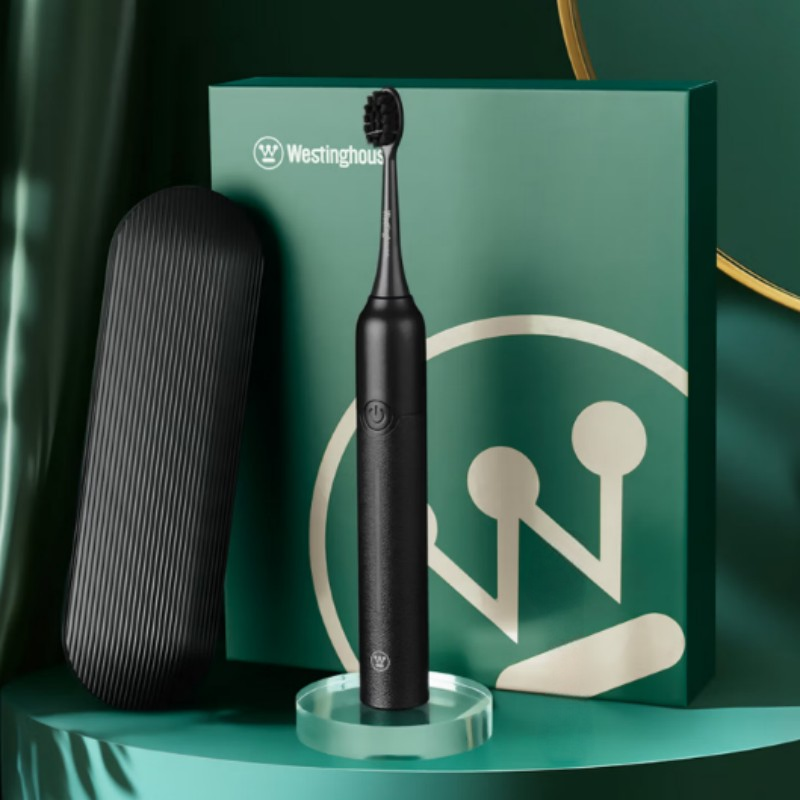 西屋(WESTINGHOUSE)成人声波电动牙刷软毛WT-301K 黑色高清大图