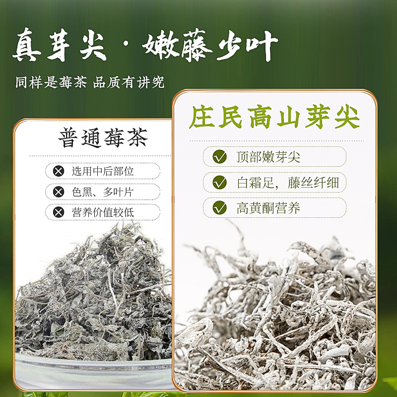 庄民 莓茶龙须芽尖莓茶张家界土家非茅岩莓茶小叶芽含硒养生 茶叶养生茶官方正品旗舰店高清大图