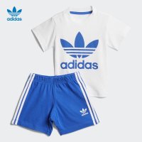 阿迪达斯儿童 ADIDAS KIDS 三叶草 I SHORT TEE SET 男婴童短袖 棉 运动套装 CE1995