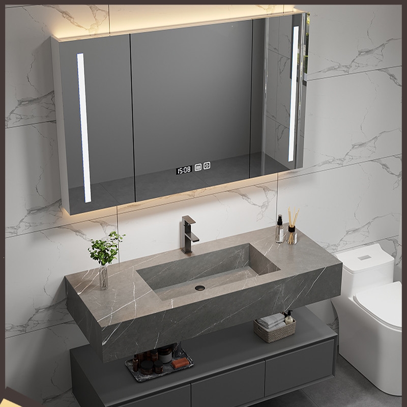 符象设计师定制轻奢双层岩板延伸浴室柜洗手脸盆卫生间洗漱台参数