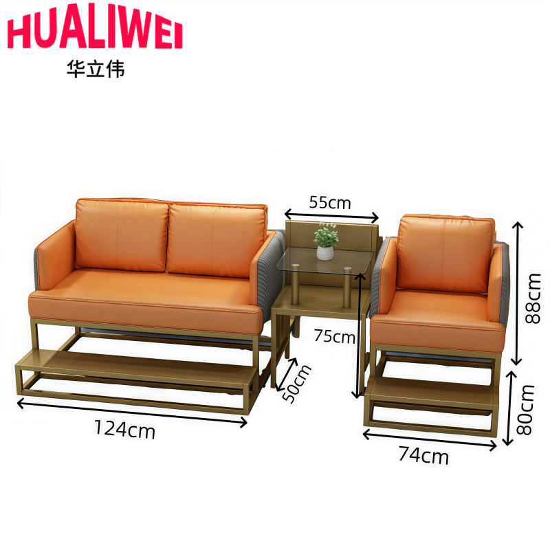 华立伟沙发组合1+1+茶几套高清大图