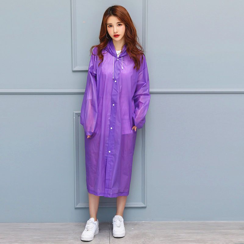 时尚成人长款雨衣女雨披带帽男女户外徒步旅游工作雨衣非性