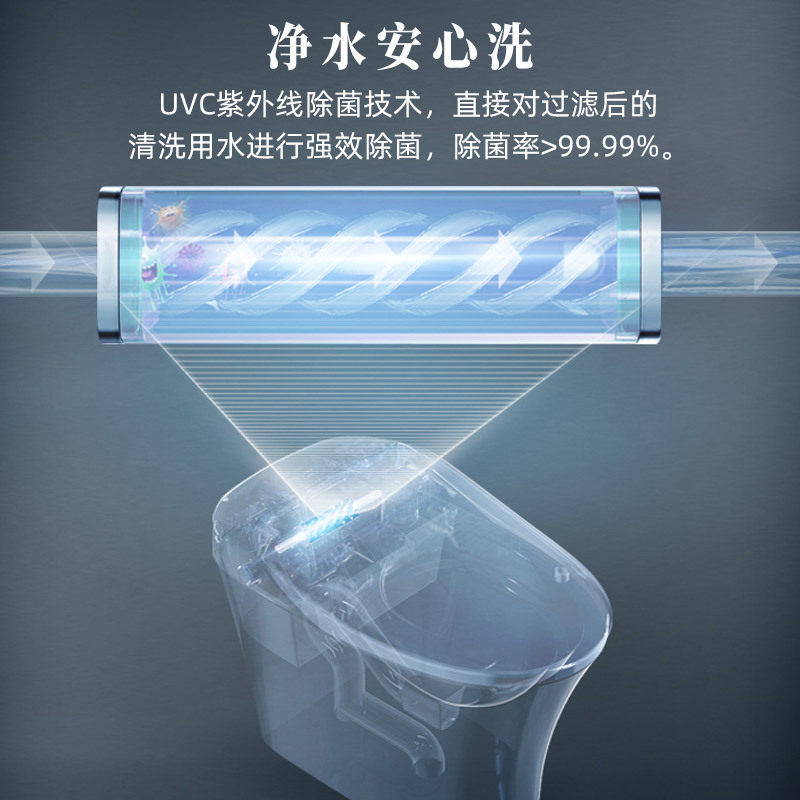 便洁宝(Bejoan)家用智能马桶自动感应LED数字显示座圈加热T80F-DEF 400坑距