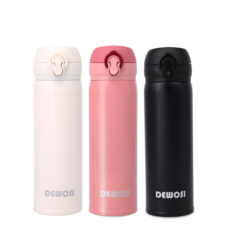 德沃仕 真空弹跳杯保温水杯 304食品级不锈钢水杯 500ML 型号:DS-2022