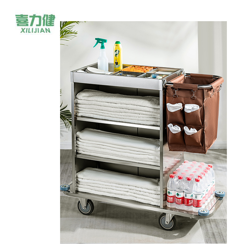 喜力健 手推布草车 115*46*110CM-不锈钢 个高清大图