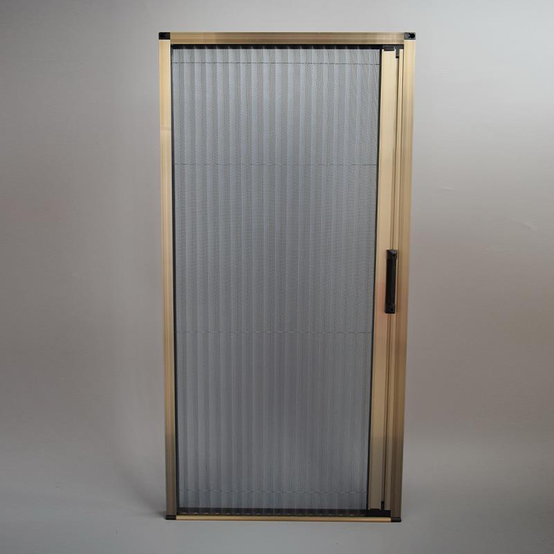 隐形纱折叠推拉式纱窗防蚊虫伸缩纱通风沙平移风琴纱窗防水纱香槟色框