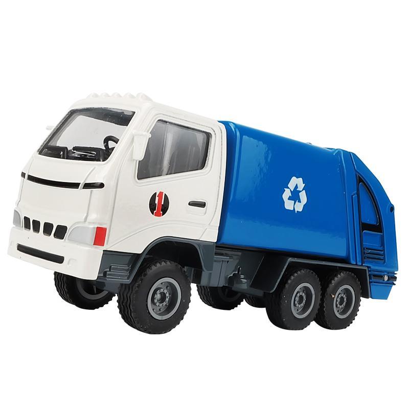 垃圾车玩具儿童环卫车城市道路清洁车模型儿童玩具车工程车玩具蓝色