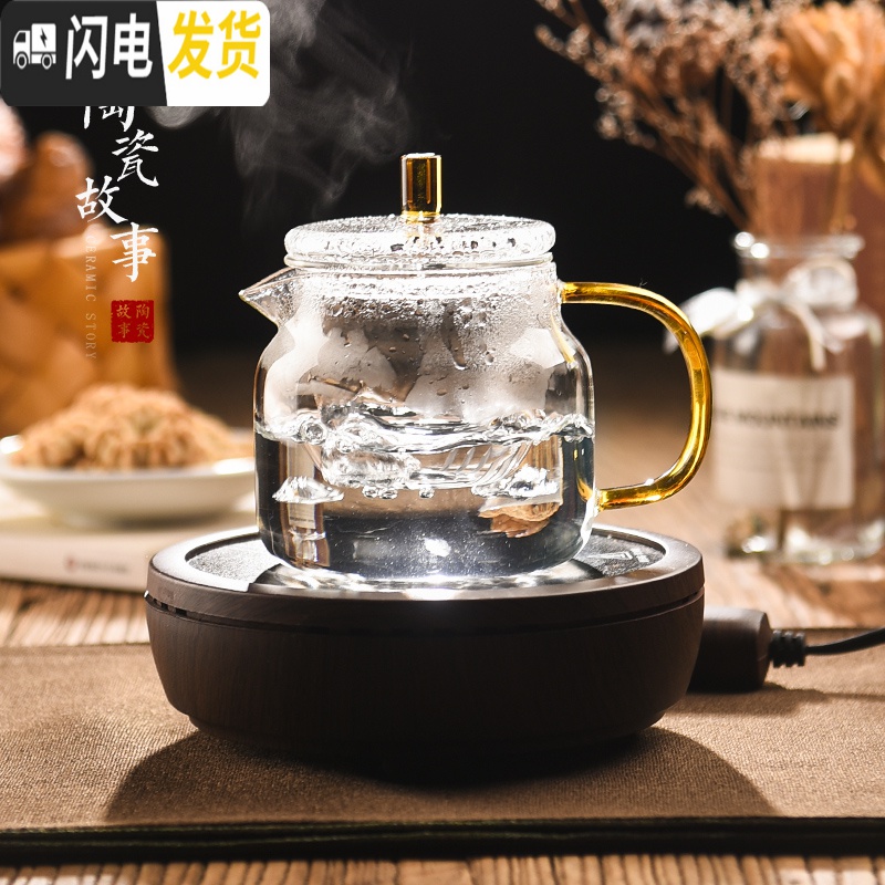 三维工匠玻璃茶壶加厚耐热高温花茶壶单壶小号过滤红茶茶具套装泡茶器家用 鹰嘴沁心壶450高清大图