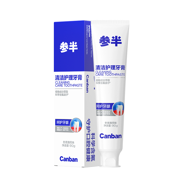 参半清洁护理牙膏 益生菌清新口气呵护牙龈 冬青薄荷味90g