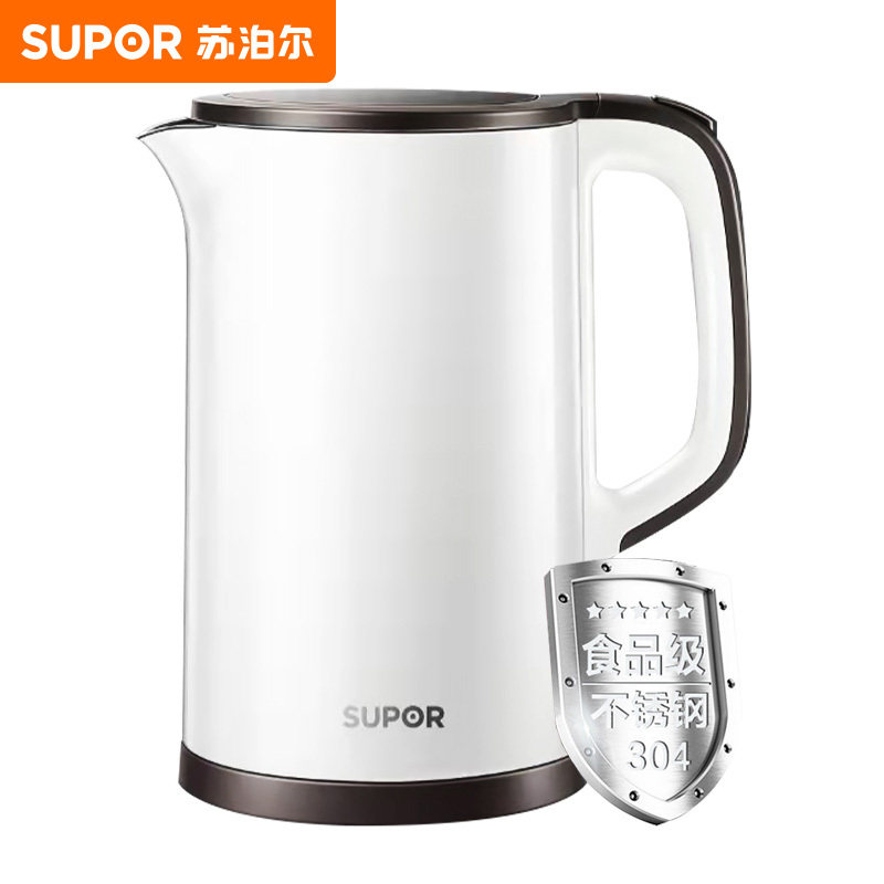 苏泊尔(SUPOR)电水壶1.5L大容量自动断电电热水壶保温防烫防干烧自动断电不锈钢内胆烧水壶15T66B高清大图