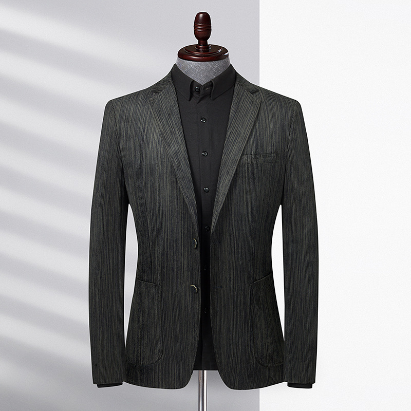 男士韩版休闲西装灯心绒抗皱免烫修身小西服青年男士外套
