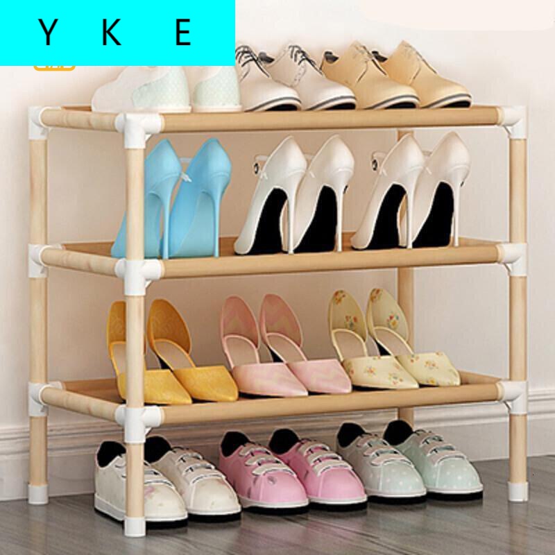 竹鞋架多层鞋架宿舍简易家用放在口鞋柜收纳组装省空间经济型木质