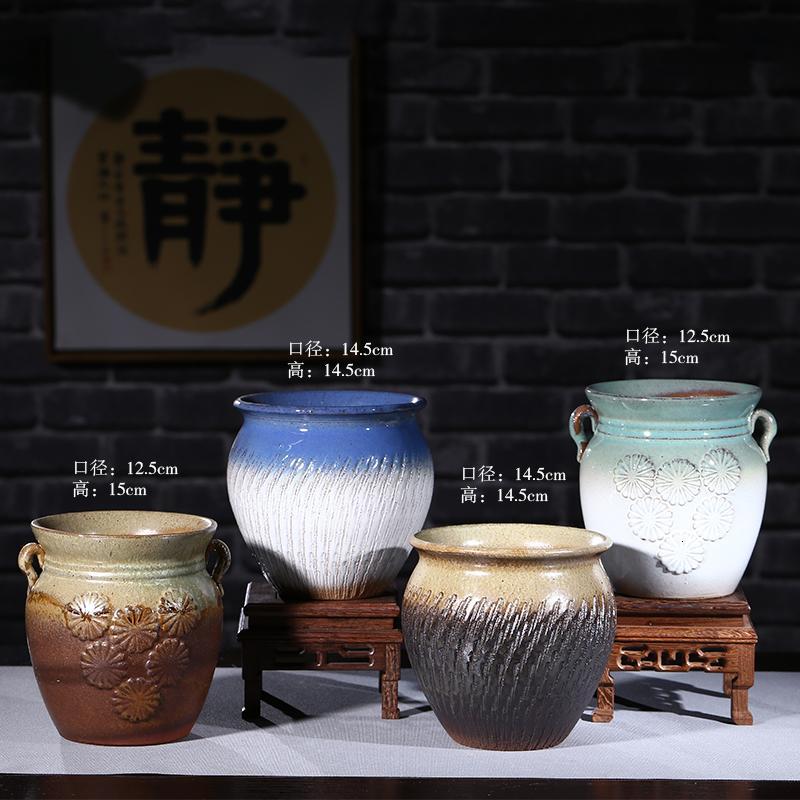 陶瓷花盆粗陶肉肉多有花盆 盆器 老桩花盆日用家居