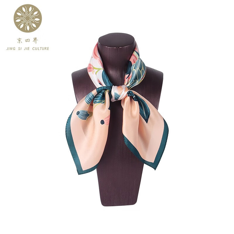 京四界 · 玫瑰有约真丝丝巾 HS21402