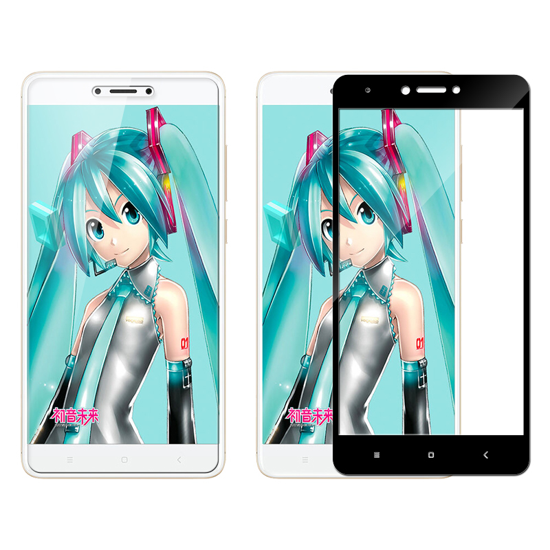 [买2送手机壳]轻万适用红米note4x钢化膜全屏丝印黑色xiaomi红米玻璃贴膜