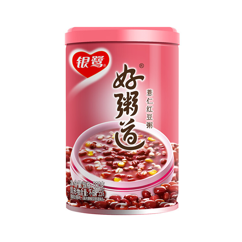 银鹭好粥道八宝粥280g*12罐 五口味混装 黑米 紫薯 玉米 椰奶燕麦 红豆薏米粥 早餐粥 零食