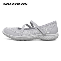 Skechers斯凯奇女鞋2022春夏复古玛丽珍平底透气休闲鞋蕾丝图案单鞋