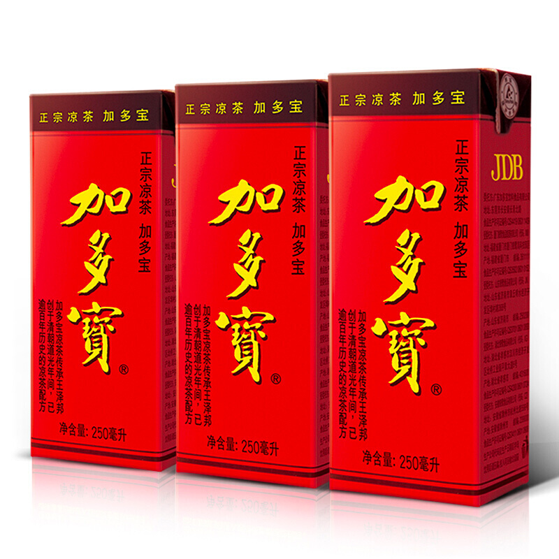 加多宝凉茶植物饮料盒装 250ml*24 箱装