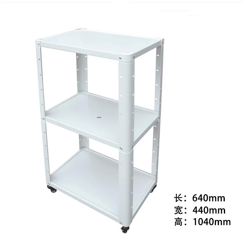 戴劲电脑设备架推车机房培训检测车打印机移动工作台三层 白色款高清大图