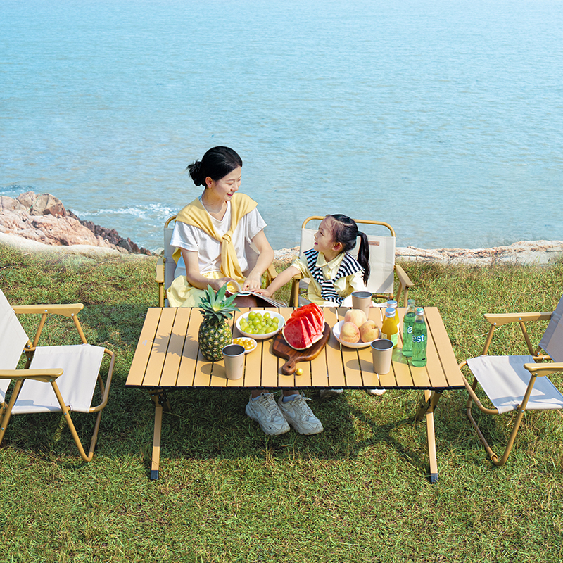 户外蛋卷桌便携式折叠桌野餐桌 118*60*45cm高清大图