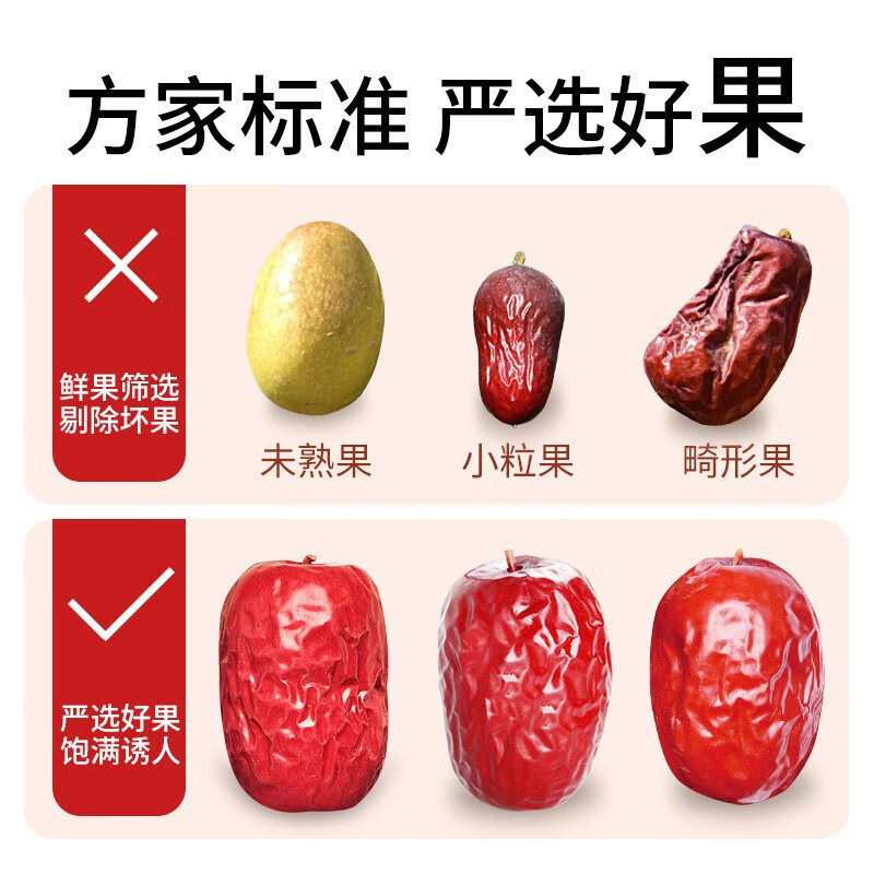 方家铺子百年老店坚持利润3% 红枣楼兰灰枣500g 休闲零食新疆特产泡茶