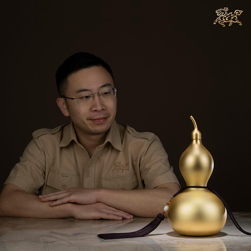 美帮汇全铜摆件《28厘米真金鎏镀铜葫芦》 铜工艺品 家居饰品高清大图