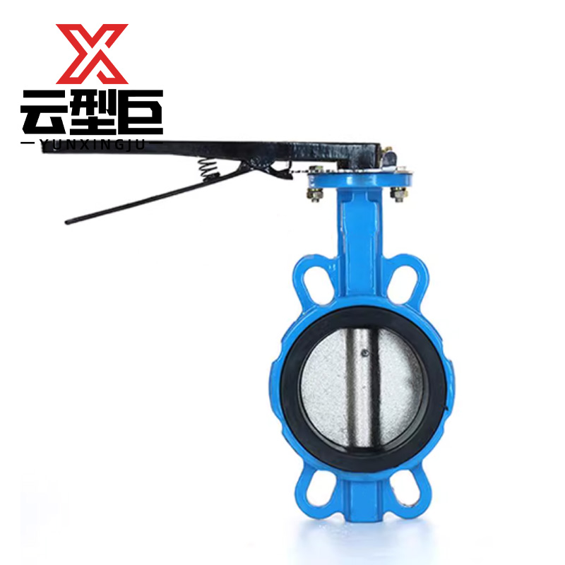 云型巨 对夹蝶阀 D71X-16/DN80 个高清大图