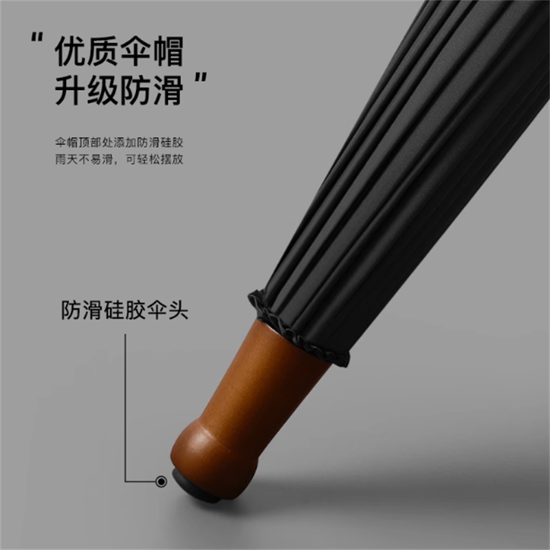 美度 24骨加大加固商务自动雨伞 实木直杆 M8005 颜色随机发高清大图