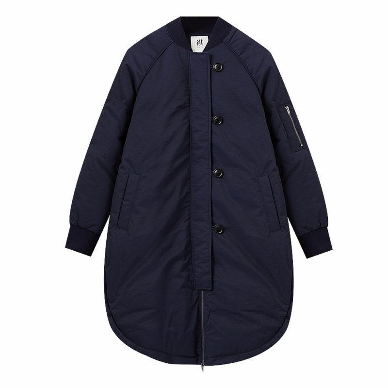 5折价:195】chin祺冬季羽绒服女长款宽松保暖棒球长羽绒服森系面包服