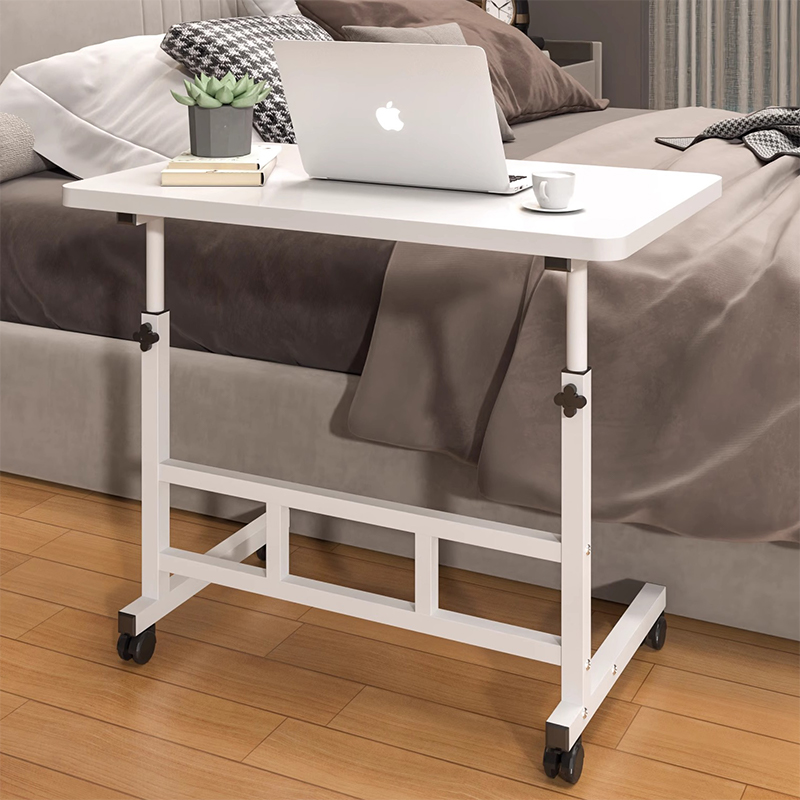 智美环球 床边桌可移动升降小桌子 60x40cm暖白色