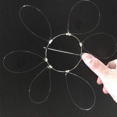 钓螃蟹神器螃蟹套螃蟹圈钓蟹套装工具大闸蟹毛蟹青蟹专用螃蟹钩 6个圈6号线(10个装)