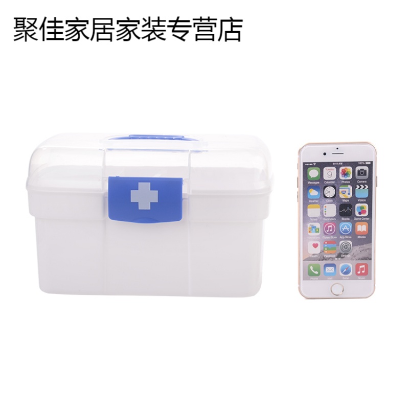 家柏饰(CORATED)家用小药箱医药箱带提手急救箱盒收纳箱子高清大图