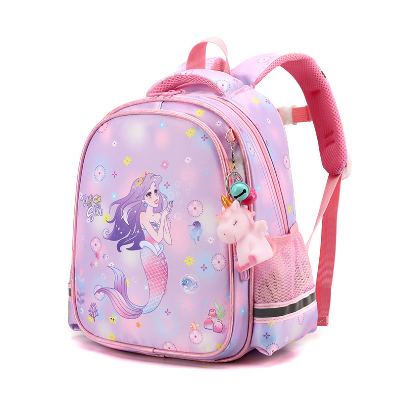 迪嘉乐新款书包小学生女孩幼儿园13年级双肩背包护脊减负公主可爱书包