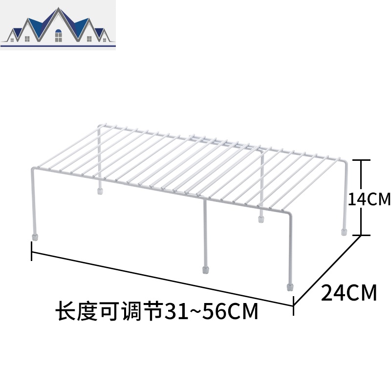 可伸缩置物架厨房落地放碗碟收纳架厨具调味料储物架省空间分层架 三维工匠高清大图