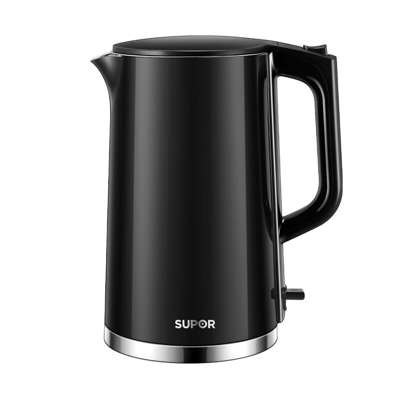苏泊尔supor烧水壶电热水壶双层防烫316不锈钢全钢无缝内胆sw17s16l