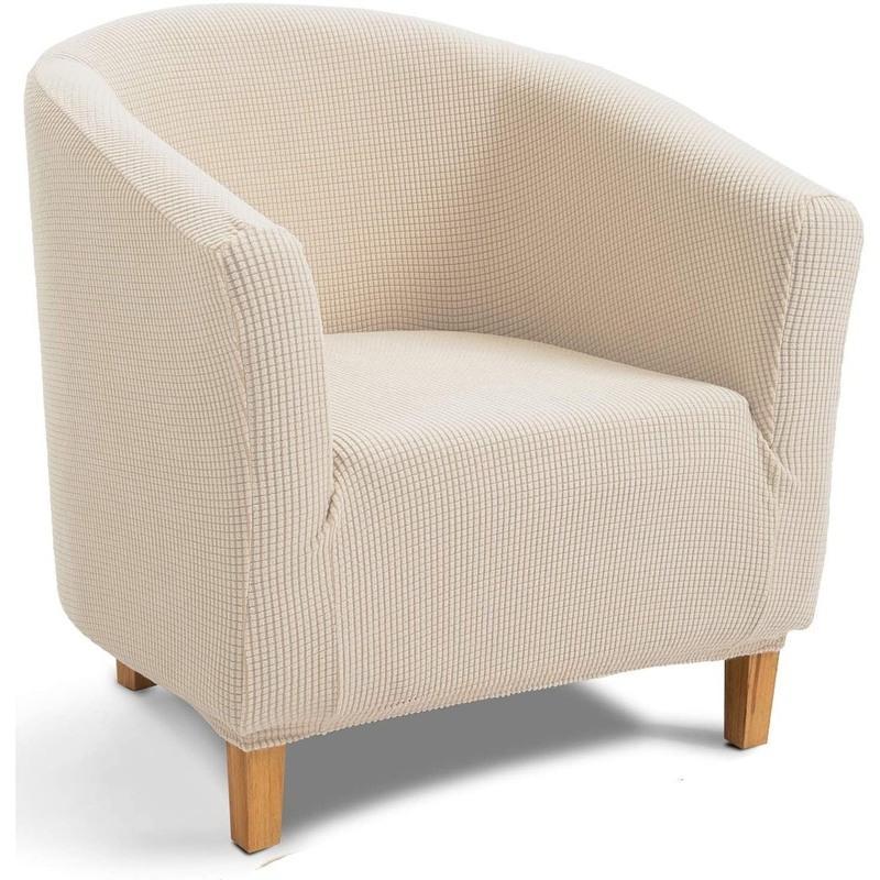 菠萝格白色沙发套罩半圆形单人沙发罩弹力全包四季通用卡座俱乐部弧形