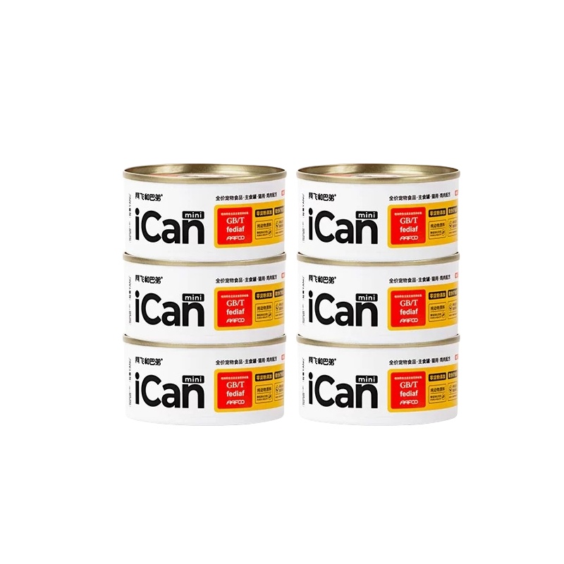阿飞和巴弟全价宠物食品·主食箱·猫用·鸡肉配方(icanmini)ps(85g)(罐)85g*6罐
