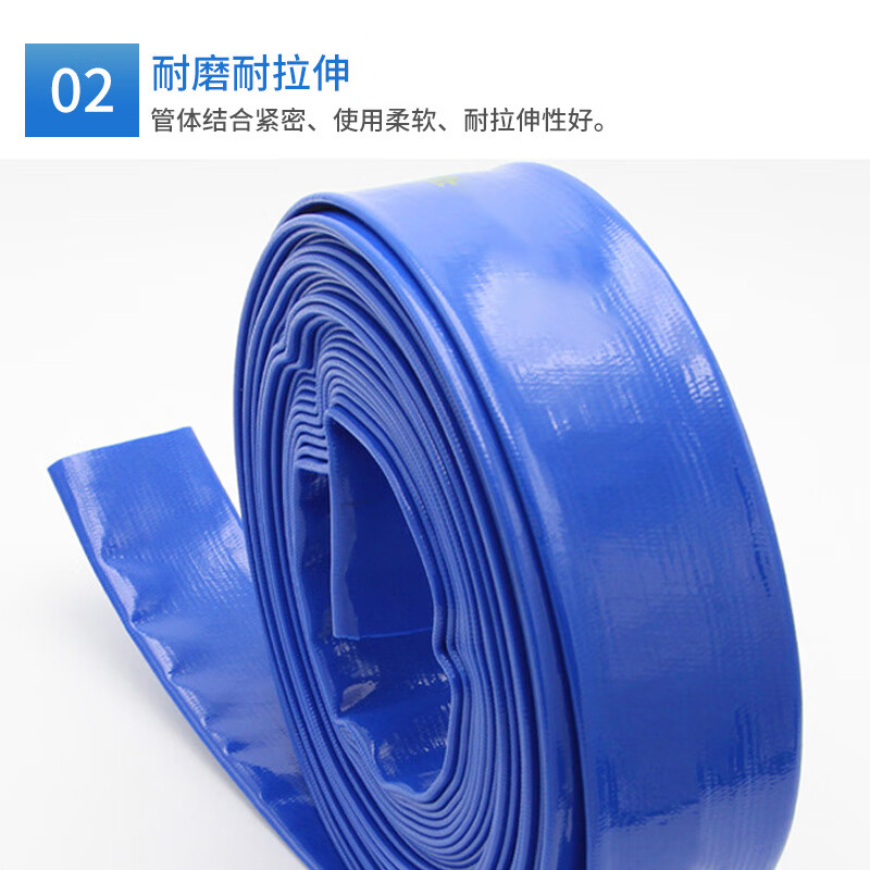 3M 农用涂塑水带pvc塑料软管高压水管 8寸 20米/卷高清大图