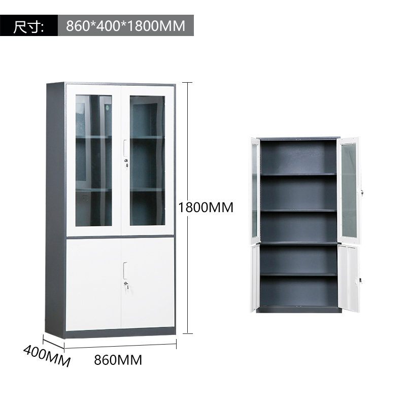 豪利特钢制大器械文件柜储物柜 860*400*1800mm[工厂现做 七天内发货]