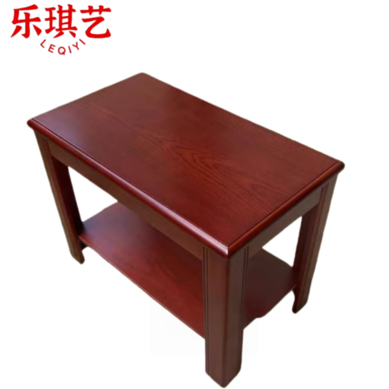 乐琪艺木质红胡桃色茶几1.2*0.45*0.6m张高清大图