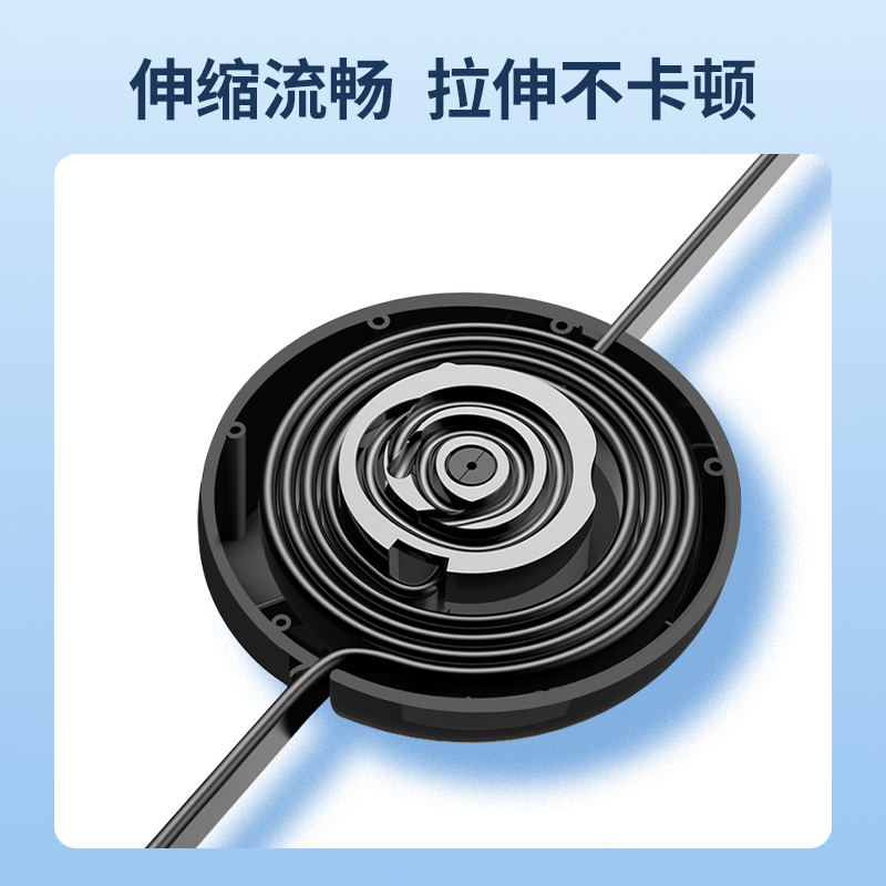 纽曼(Newsmy) 充电线三合一可伸缩数据线快充22.5W 最长1.2M 黑色高清大图