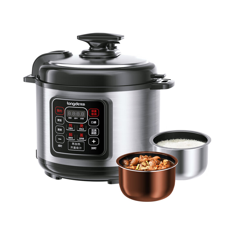 龙的 LD-YL5016A 电压力锅 5升双胆家用电高压锅 自动智能预约煲汤炖肉