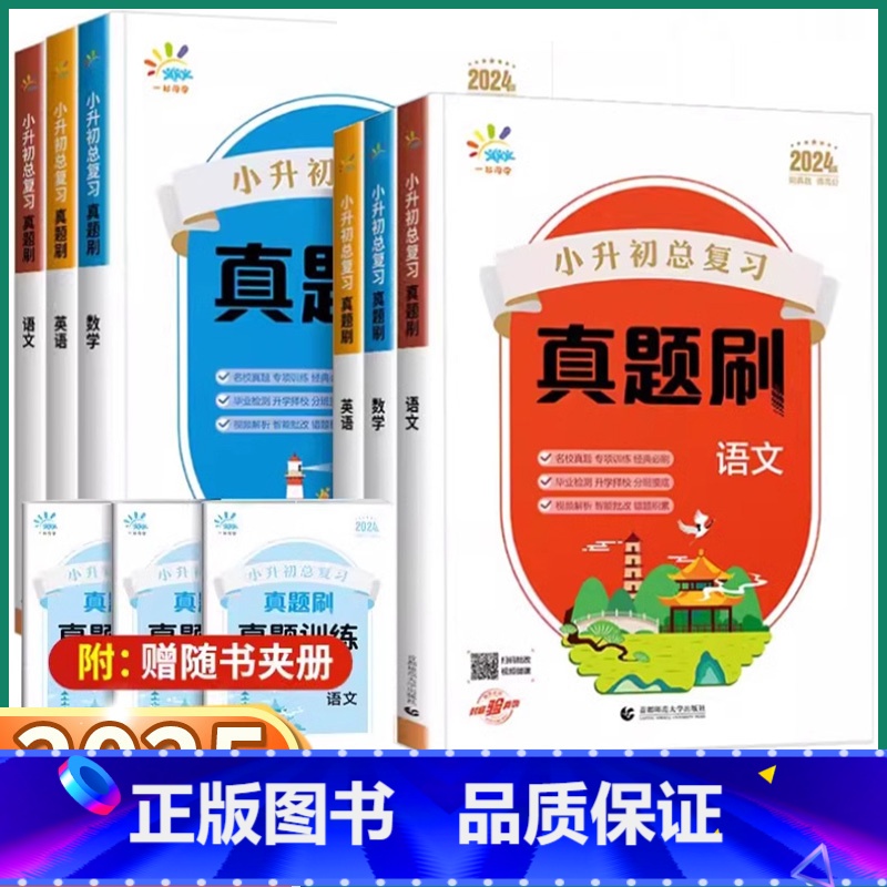 语文 小学升初中 【正版】2024新版 一起同学小升初总复习真题刷小学生六年级上册下册语文数学英语小学升初中试卷必刷题真